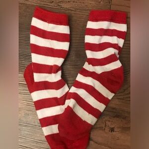 Candy Cane socks Red and White Striped Socks used socks soft